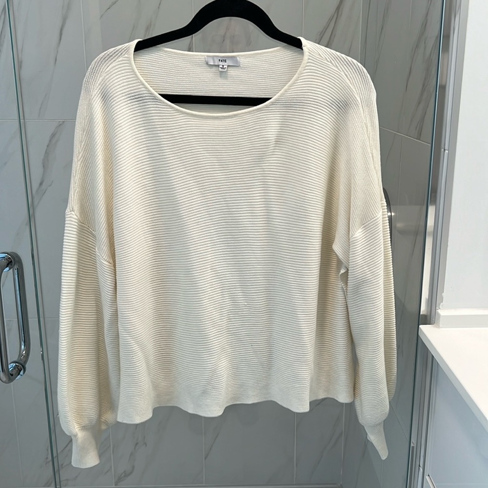 Fate ivory sweater in small